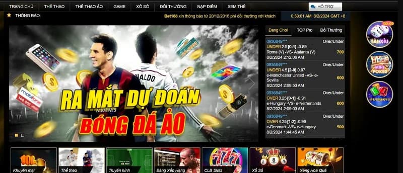 Giới thiệu Bet168vn là nhà cái uy tín hàng đầu châu Á