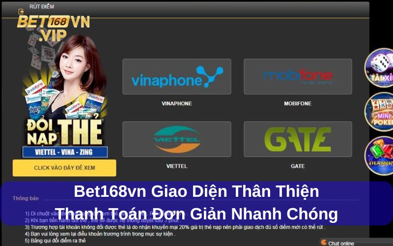 Ưu điểm của sân chơi Bet168vn