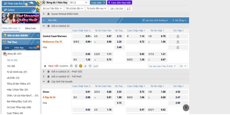 Cá độ thể thao kèo chuẩn thưởng cao